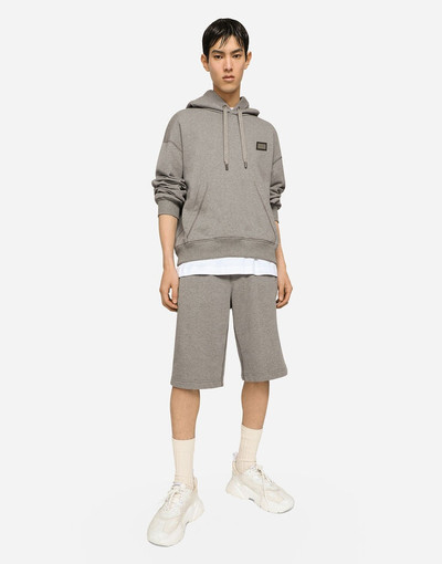 Dolce & Gabbana Jersey jogging shorts with logo tag outlook