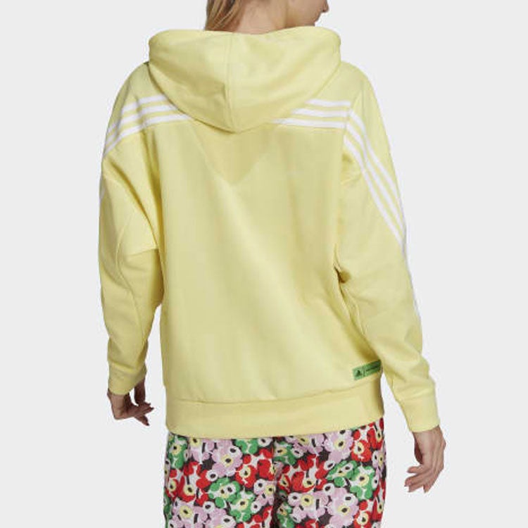 (WMNS) adidas X Marimekko Hoodie 'Yellow' HC4186 - 3