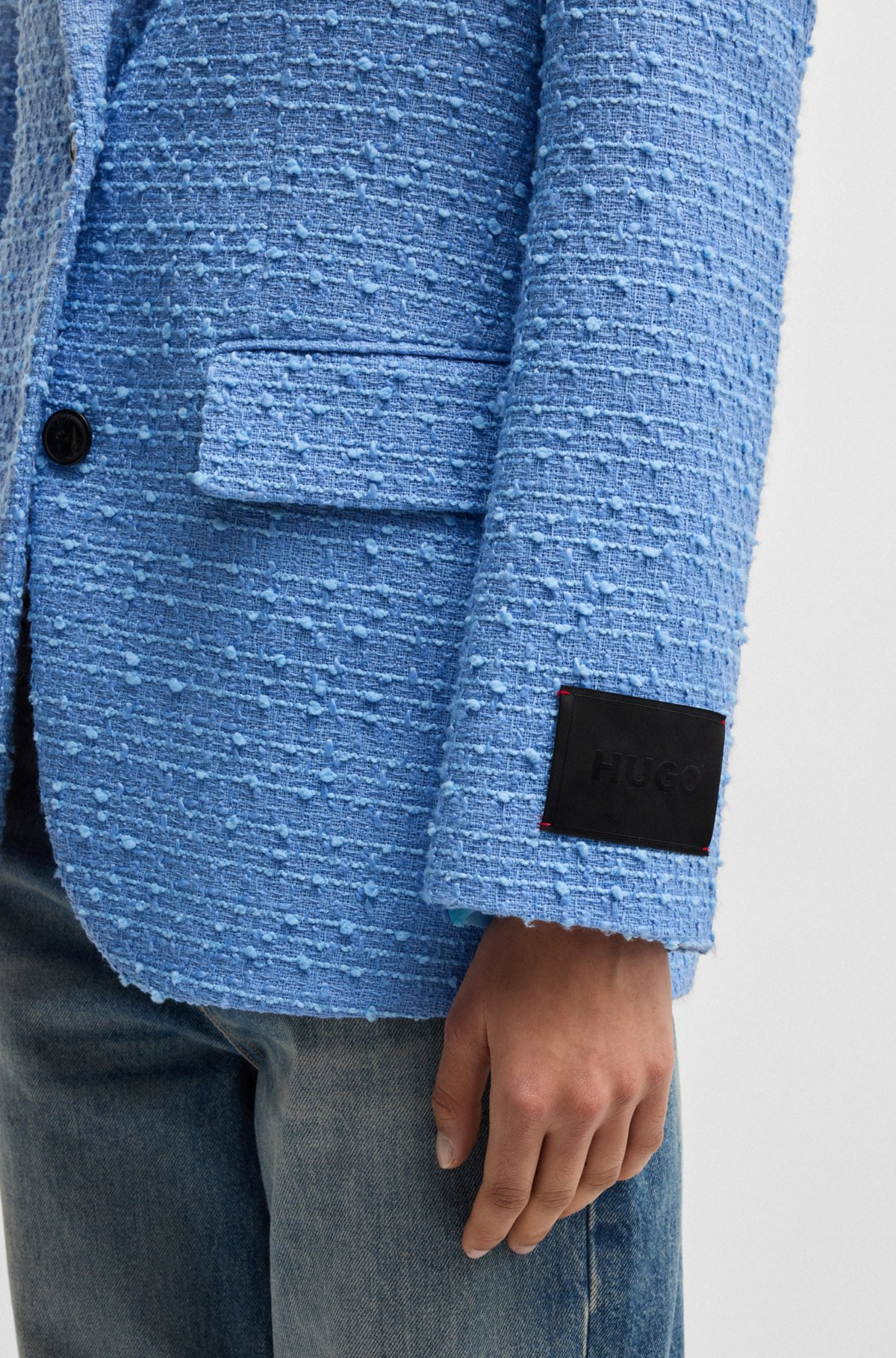 RELAXED-FIT JACKET IN TEXTURED BOUCLÉ - 6