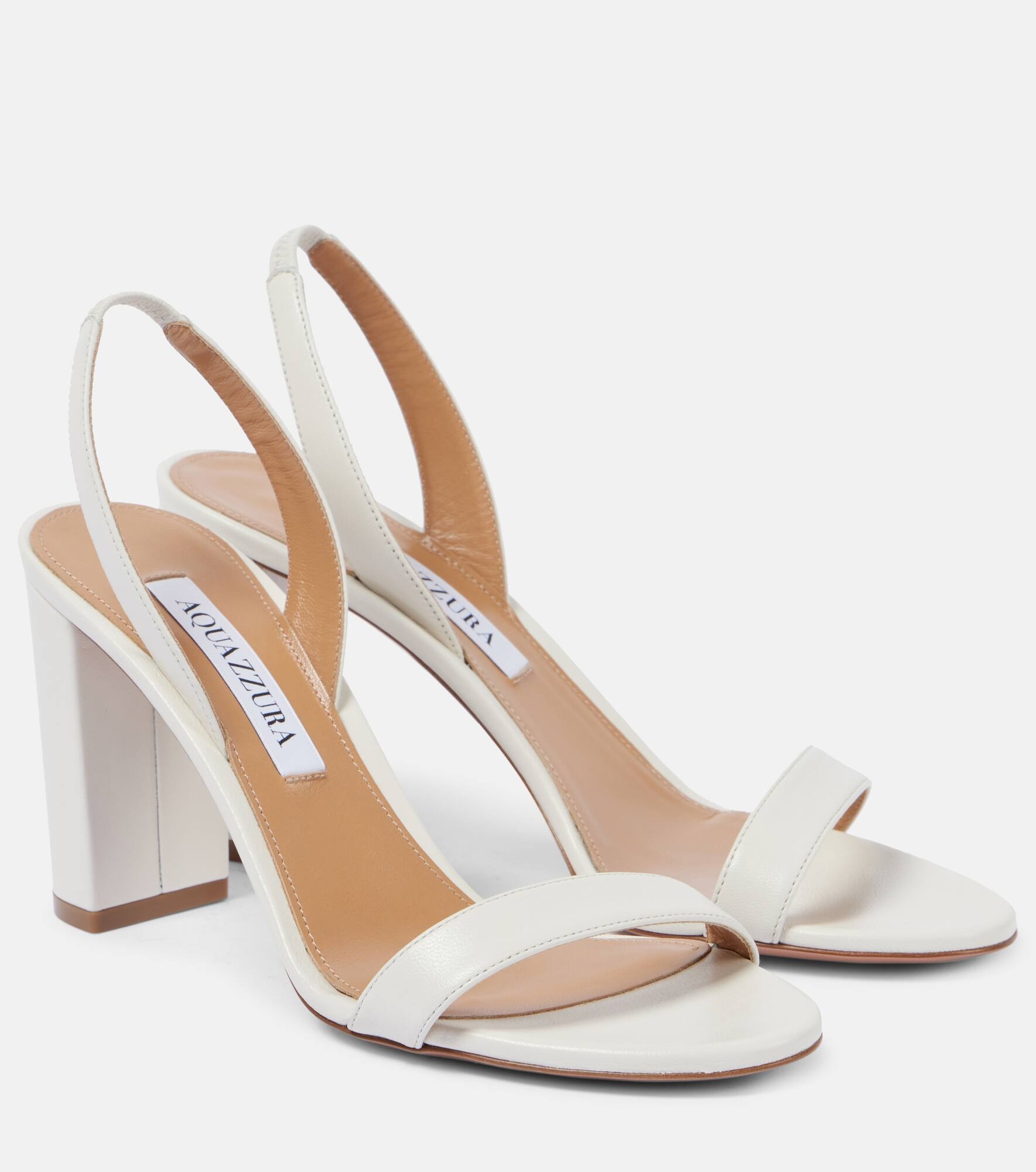 So Nude 85 leather slingback sandals - 1