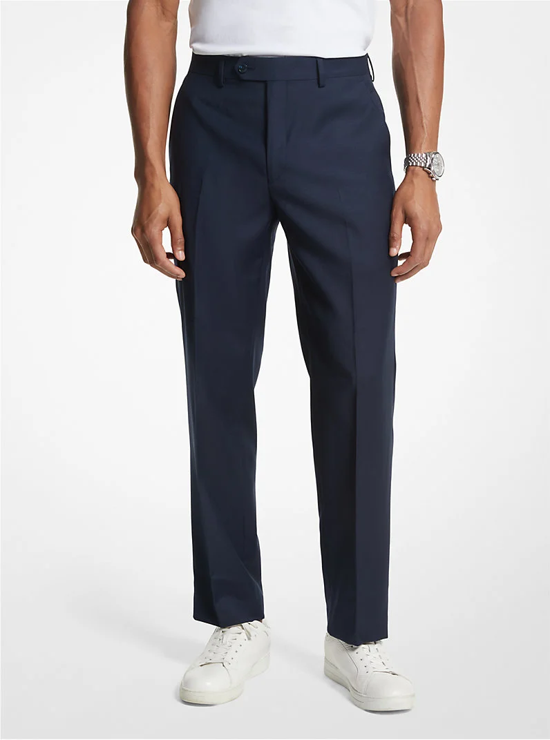 Modern-Fit Wool Blend Suit Pants - 1