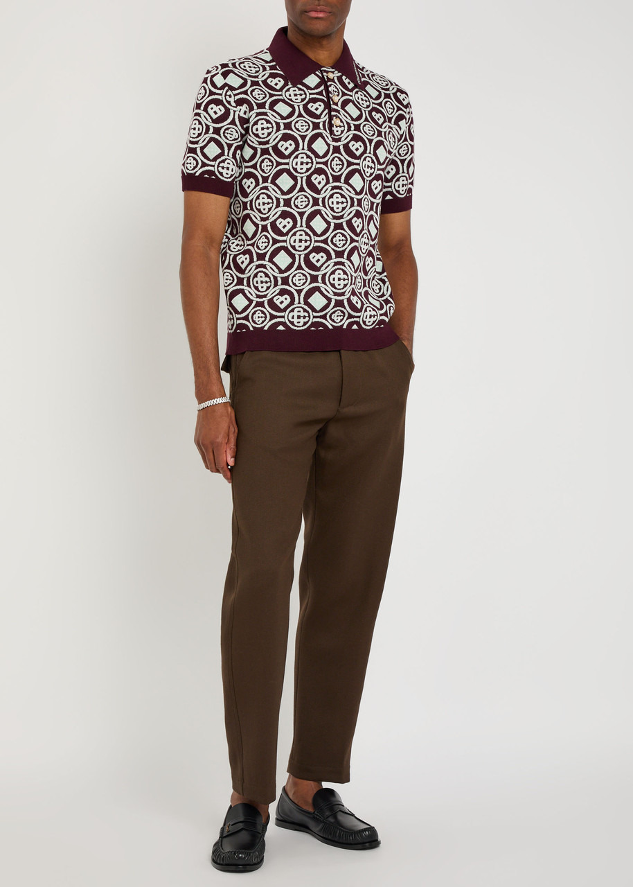Casablanca Logo-monogrammed Cotton-knit Polo Shirt - 4