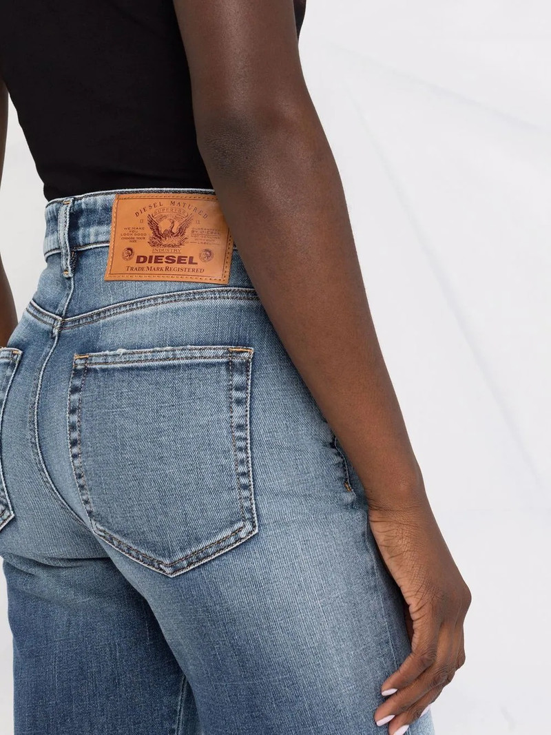 knee-length denim shorts 5