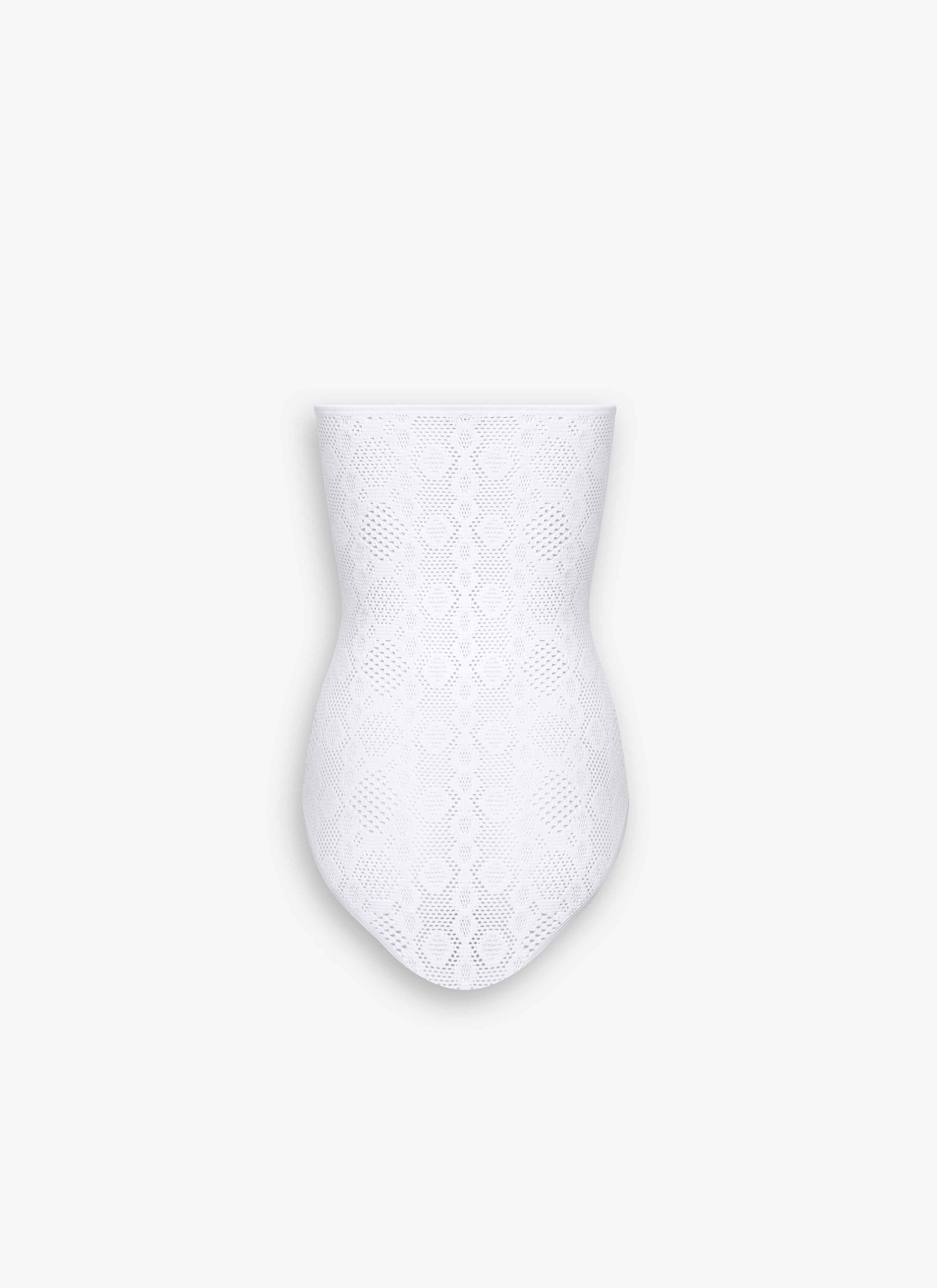PYTHON LACE KNIT BUSTIER BODYSUIT - 2