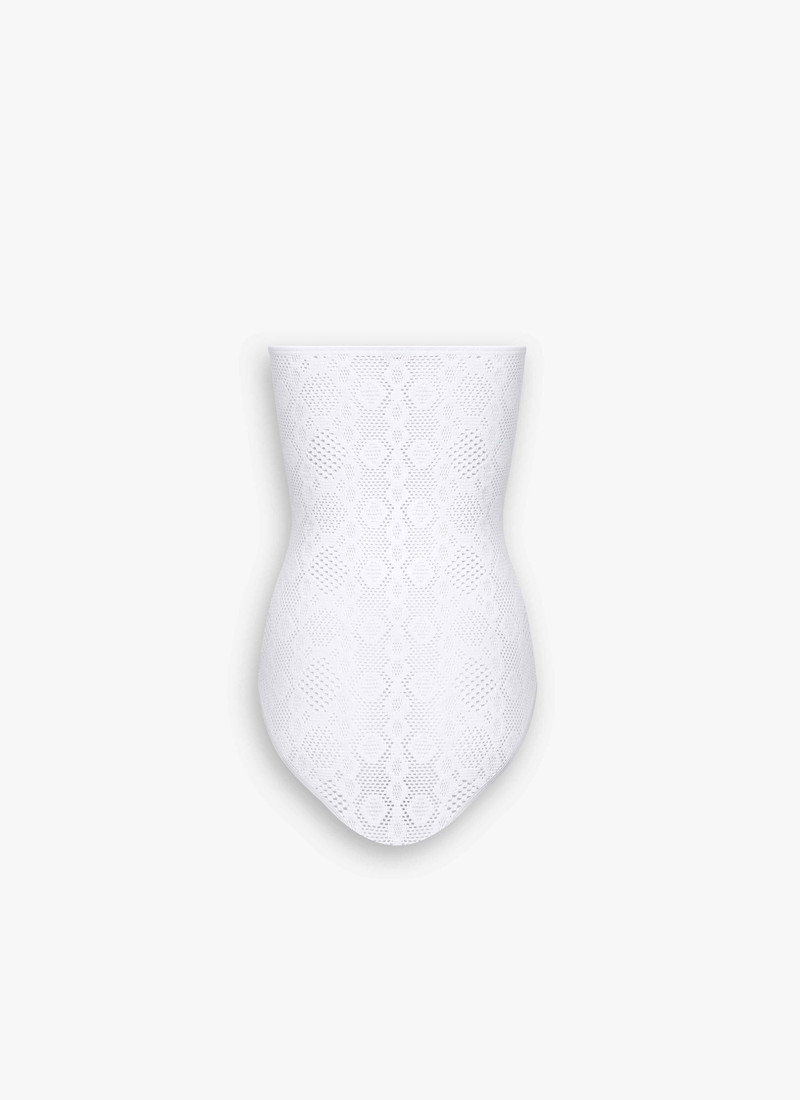 Alaïa PYTHON LACE KNIT BUSTIER BODYSUIT outlook