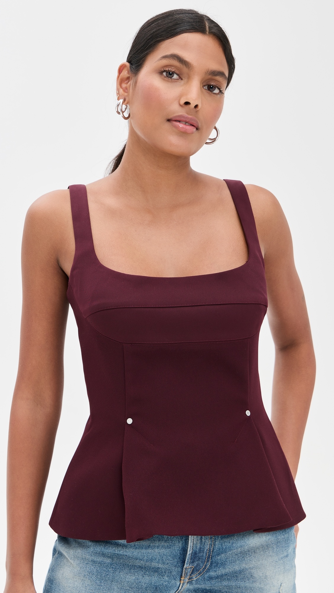 Sleeveless Fitted Waist Top - 6