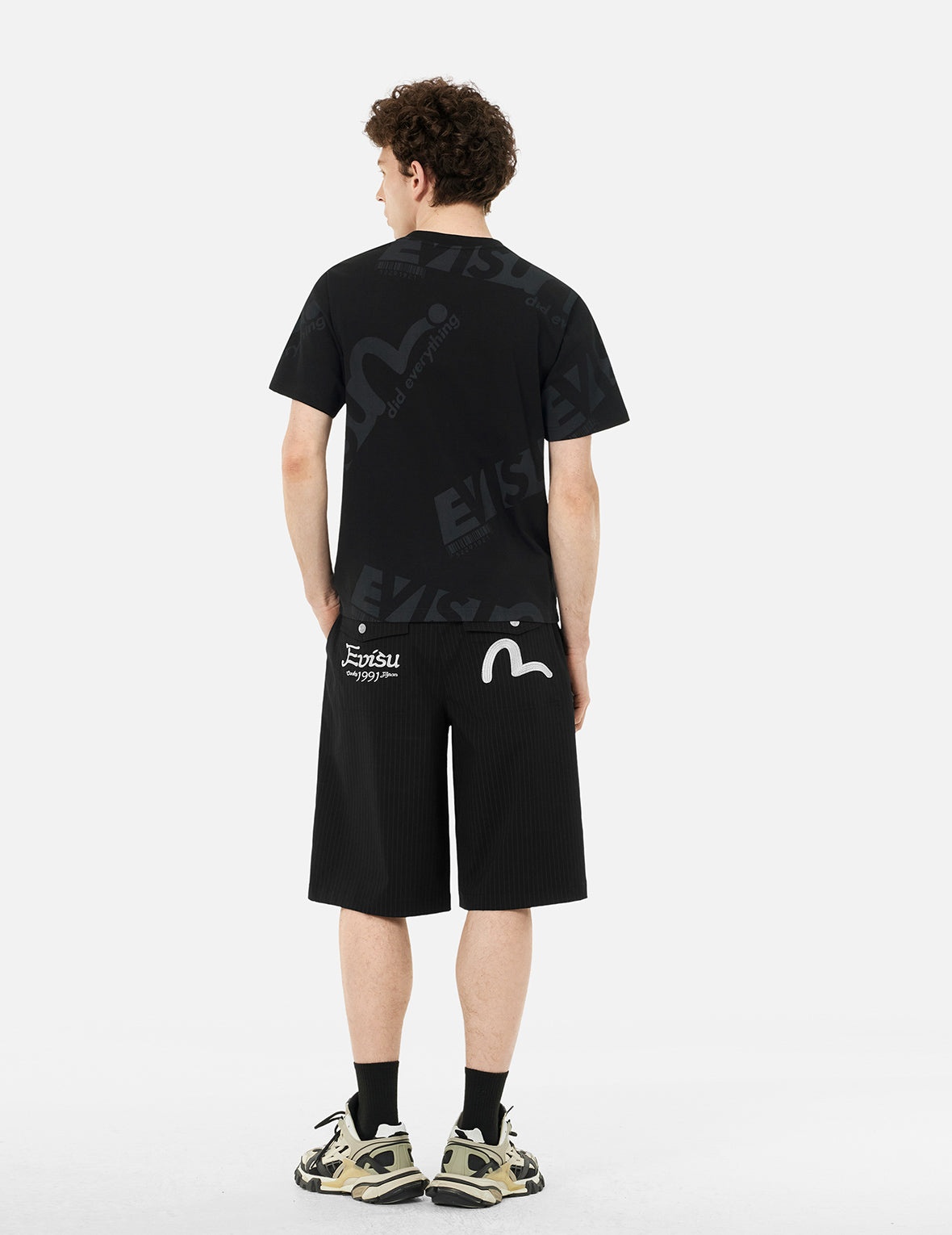 Allover Logo and Seagull Print Regular Fit T-Shirt - 4