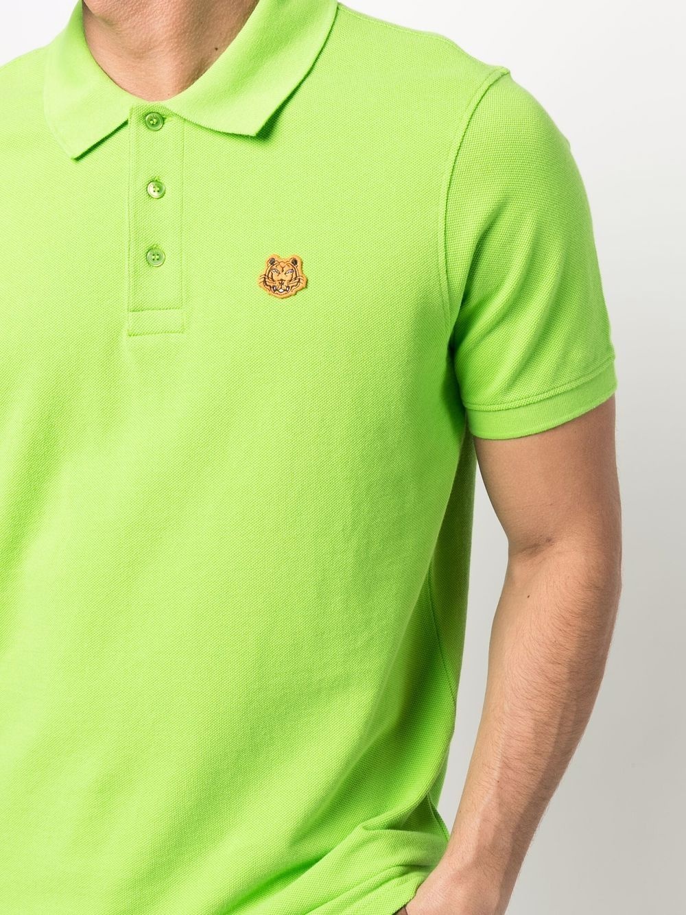 Tiger-patch polo shirt - 5