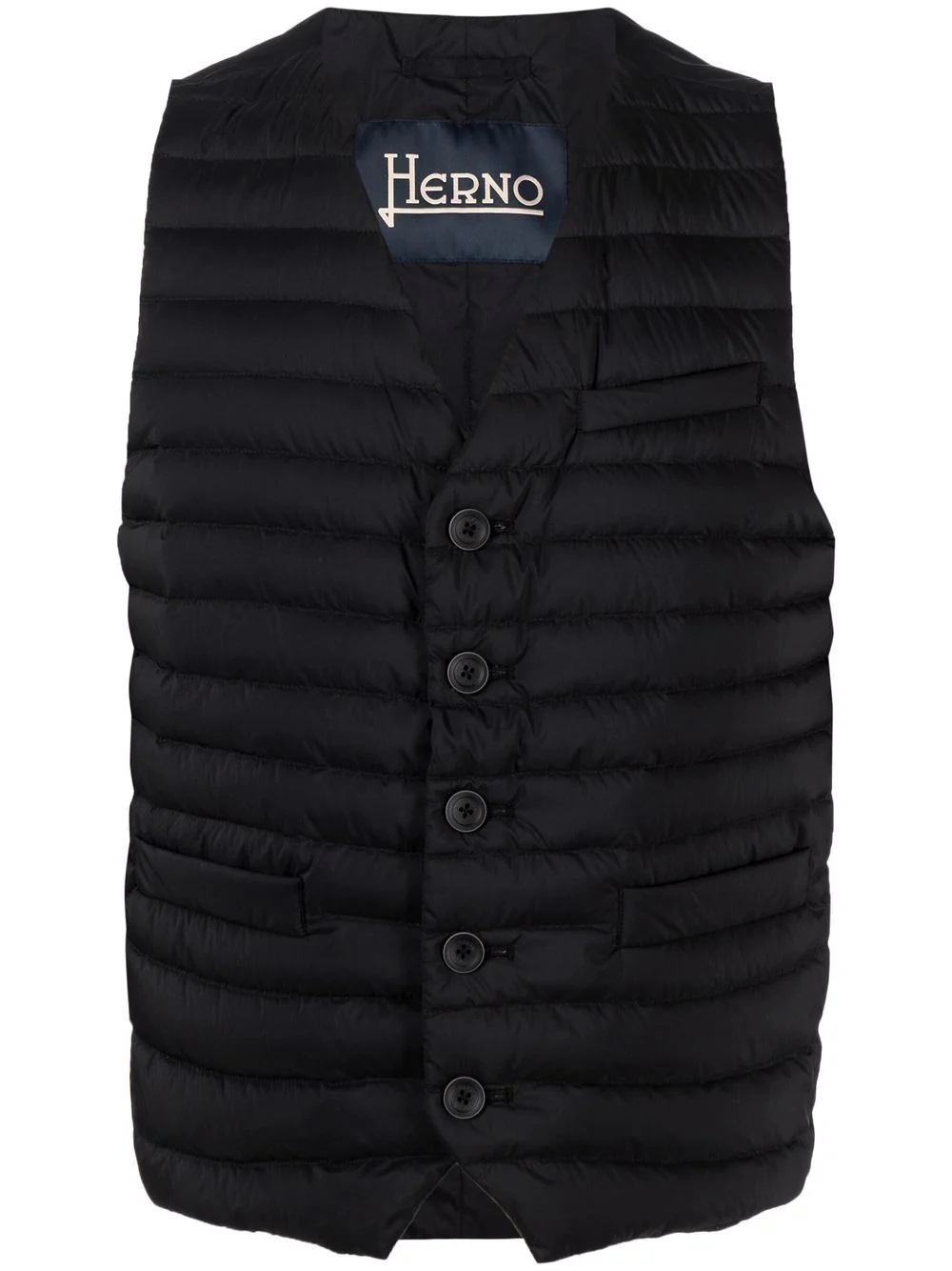 button-down padded gilet - 1