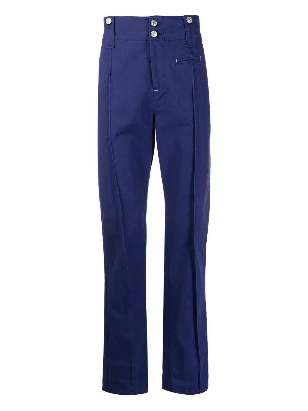 pleated cotton trousers - 1