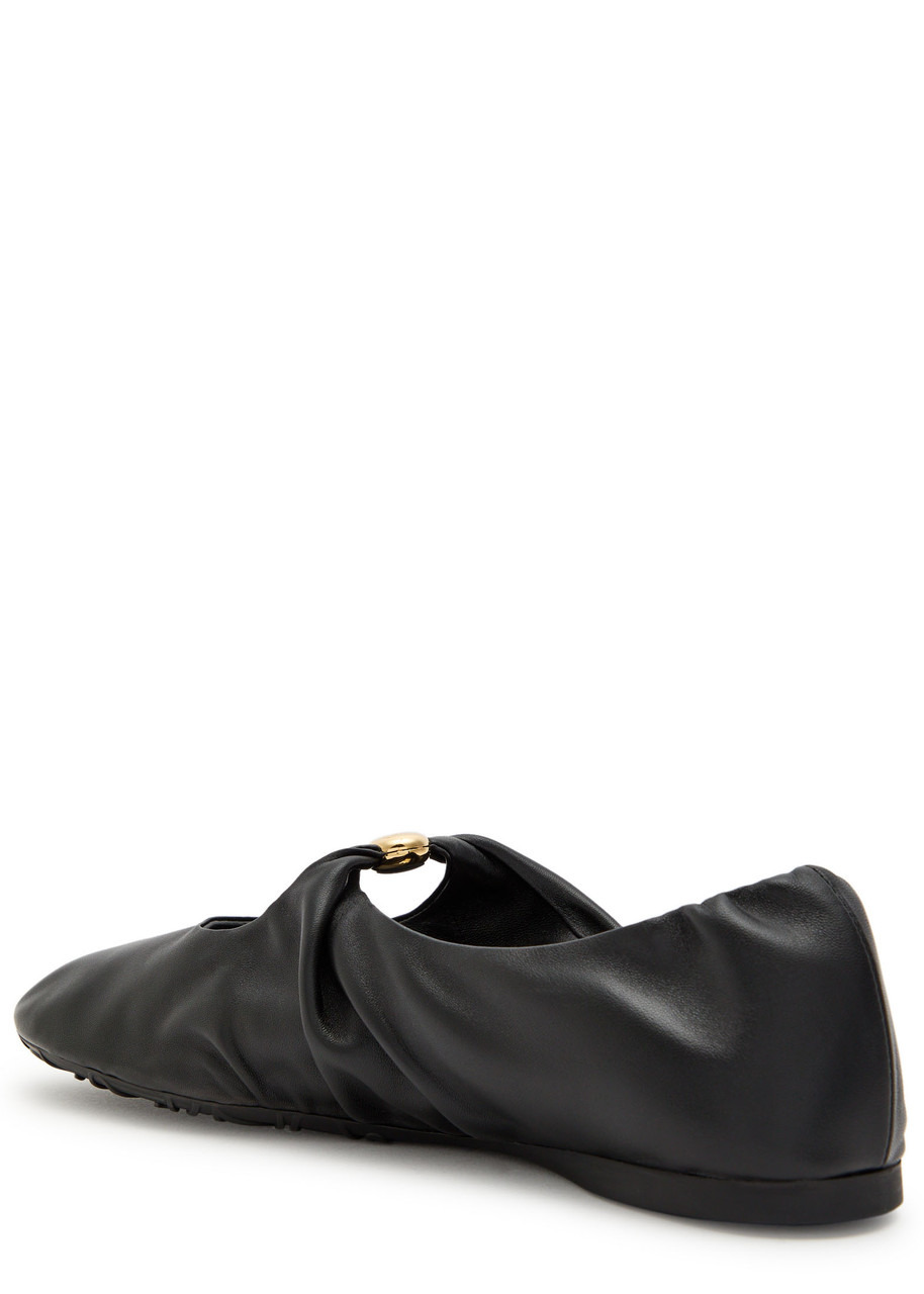 Loewe Pebble Leather Ballet Flats - 2