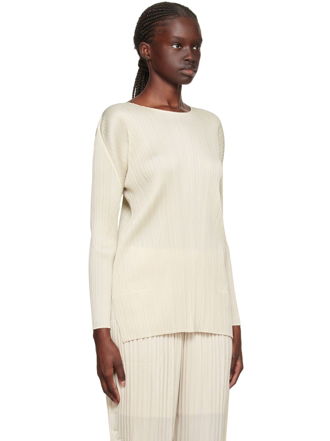 Pleats Please Issey Miyake Beige Monthly Colors September Long