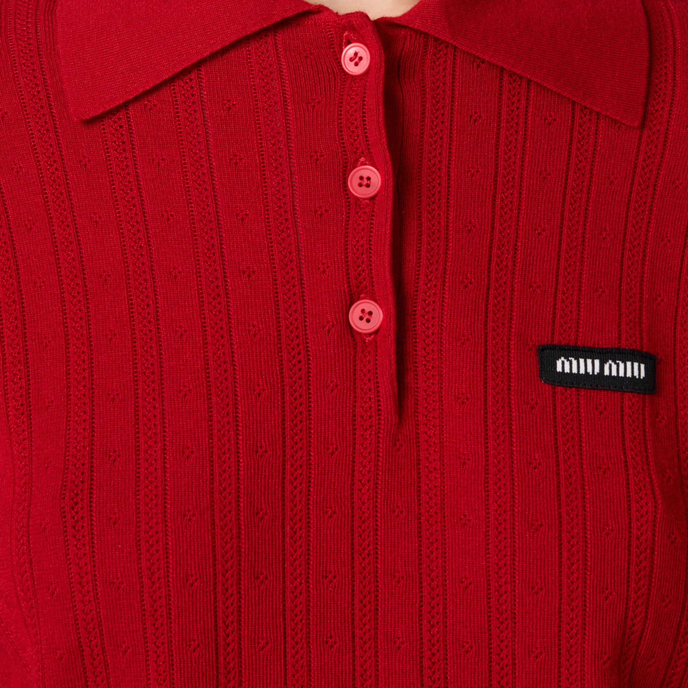Cashmere and silk polo sweater - 4