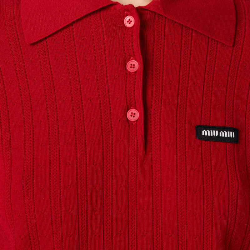 Cashmere and silk polo sweater 4