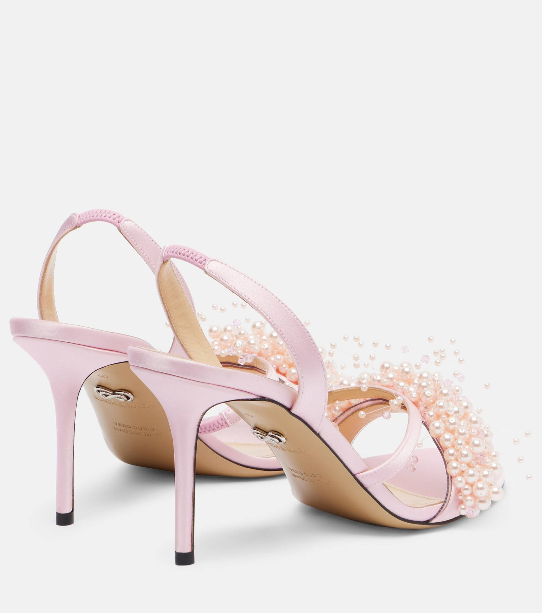 Floating Pearl 85 satin sandals - 2