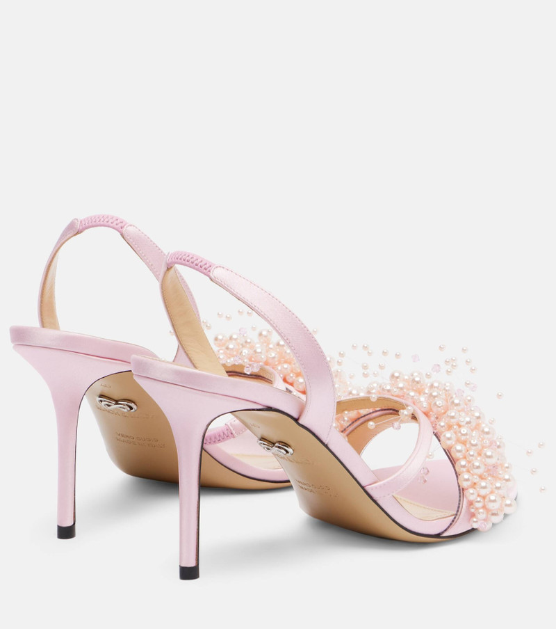 Floating Pearl 85 satin sandals 2