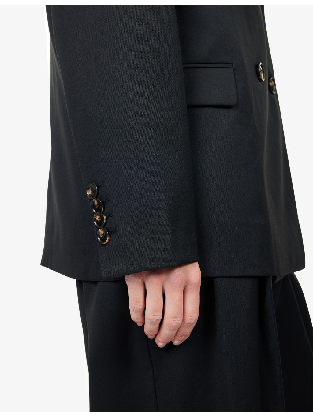 Peak-Lapels Relaxed-Fit Stretch-Woven Blazer - 5