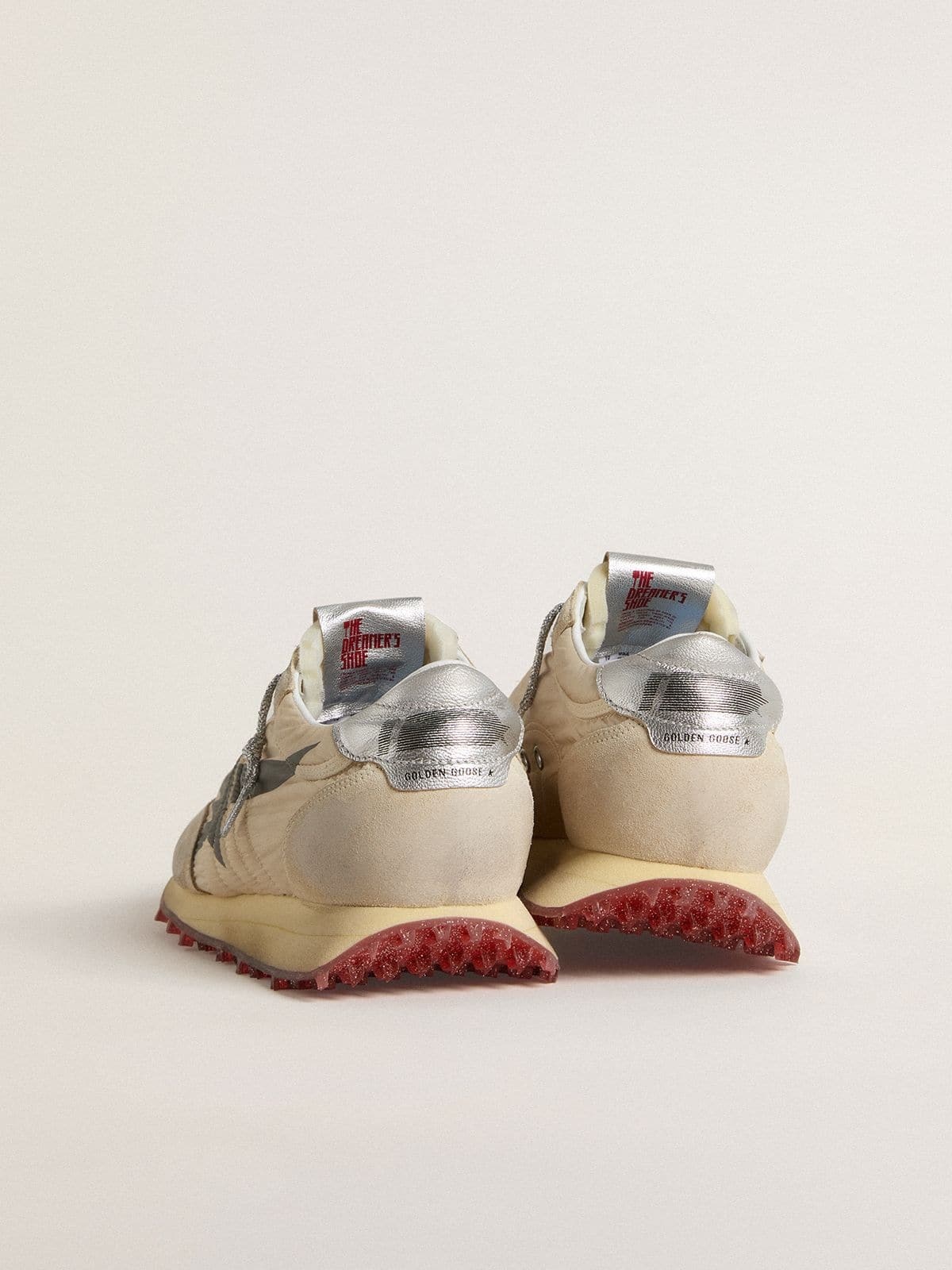 Men’s Marathon with beige nylon upper and gray star - 4