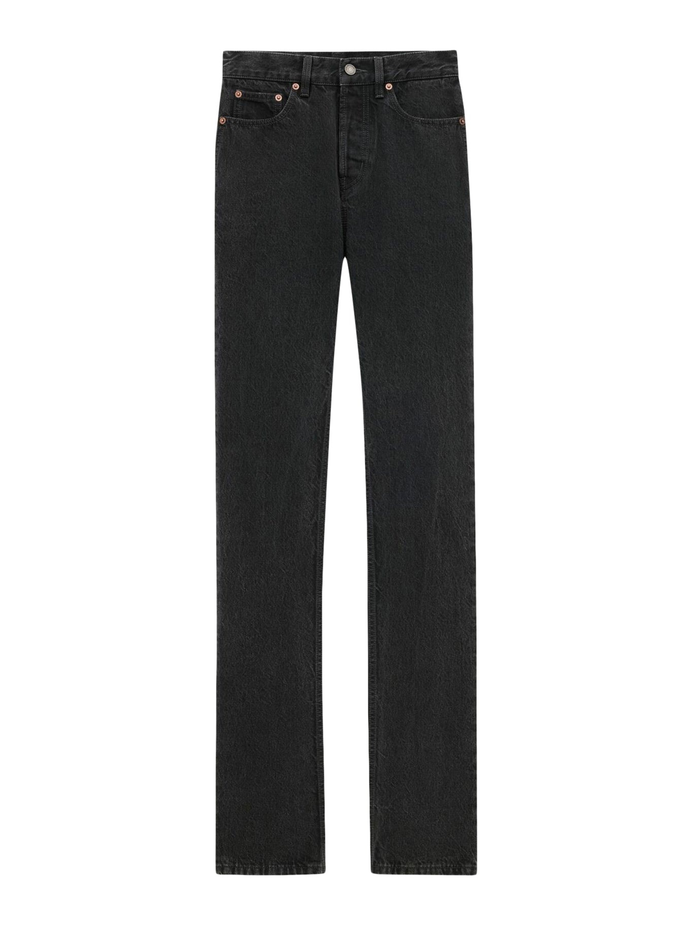 90S STYLE SLIM-FIT JEANS IN BLACK ROCK DENIM - 1