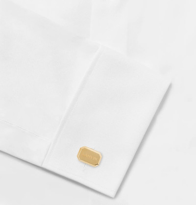 Lanvin Logo-Engraved Gold-Plated Cufflinks outlook