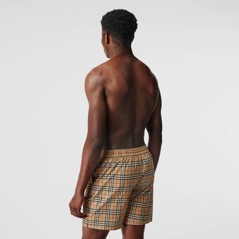 Small Scale Check Drawcord Swim Shorts 3