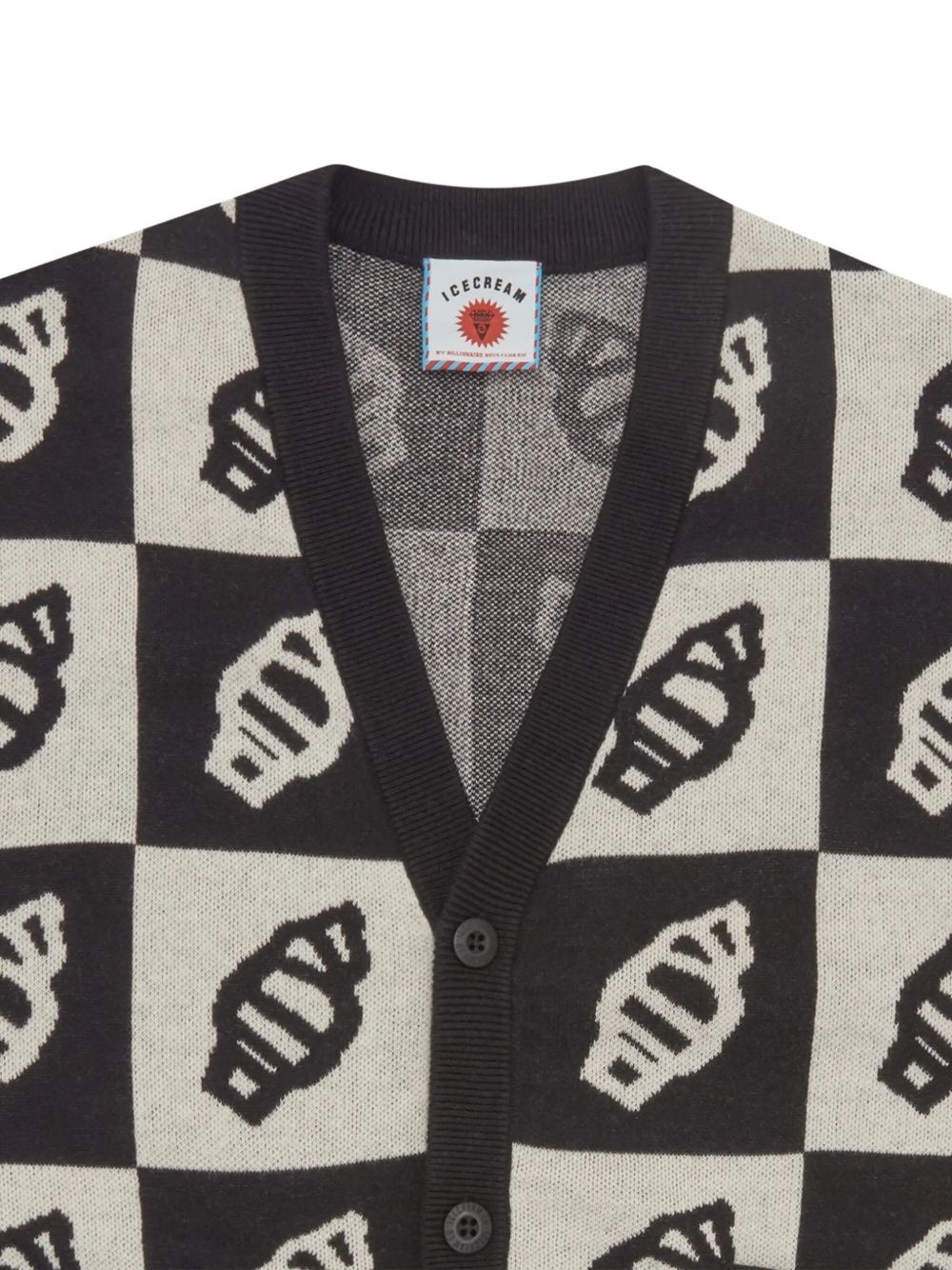 leaf-motif knitted cardigan - 4