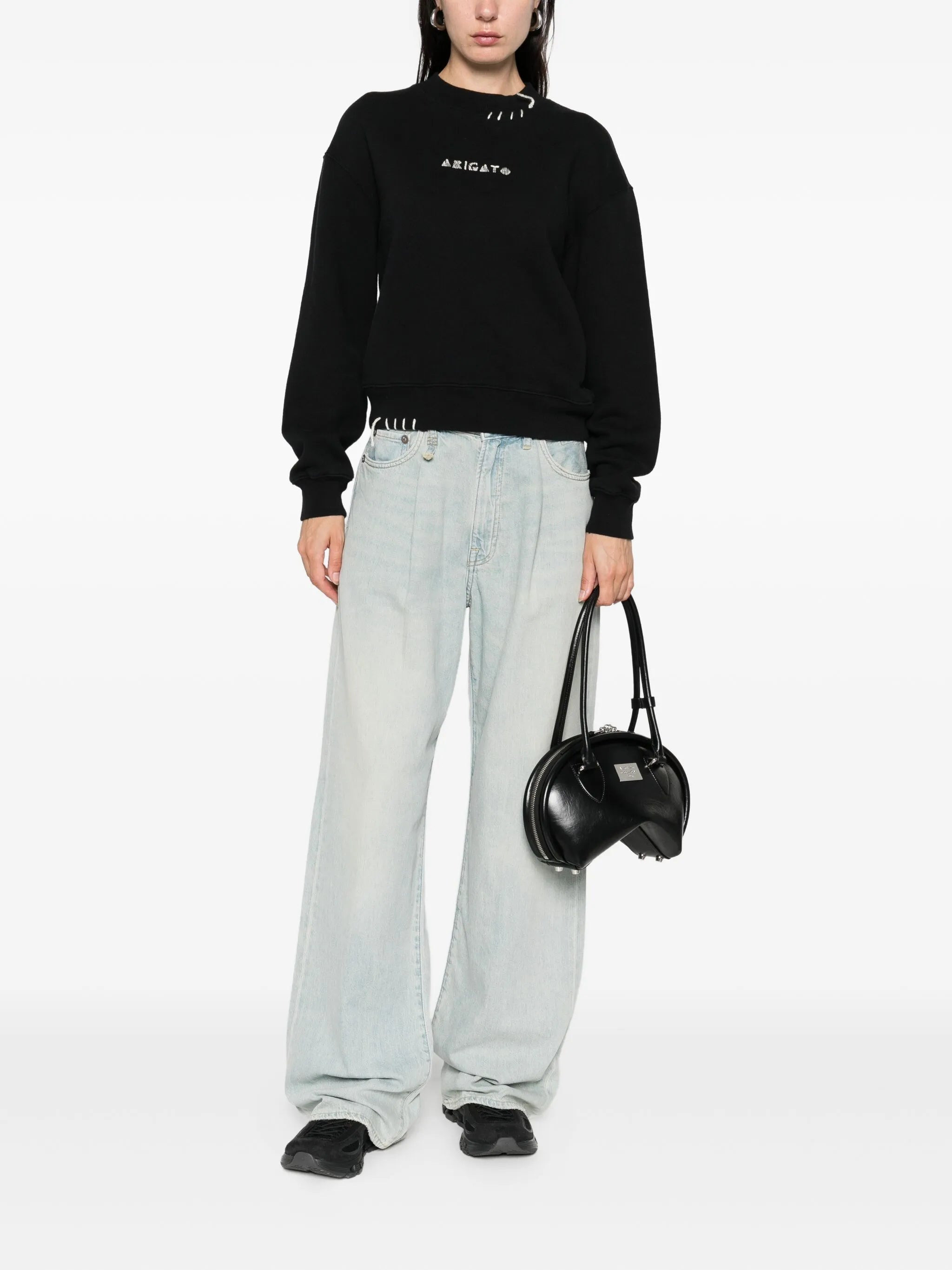 Axel Arigato Loops Embroidered-detail Crew-neck Sweatshirt - 2