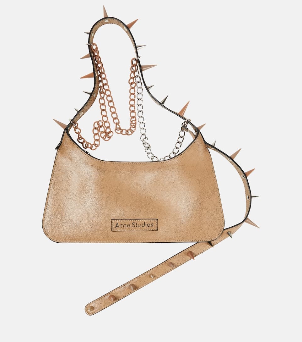 Acne Studios Platt Spike Mini leather shoulder bag mytheresa