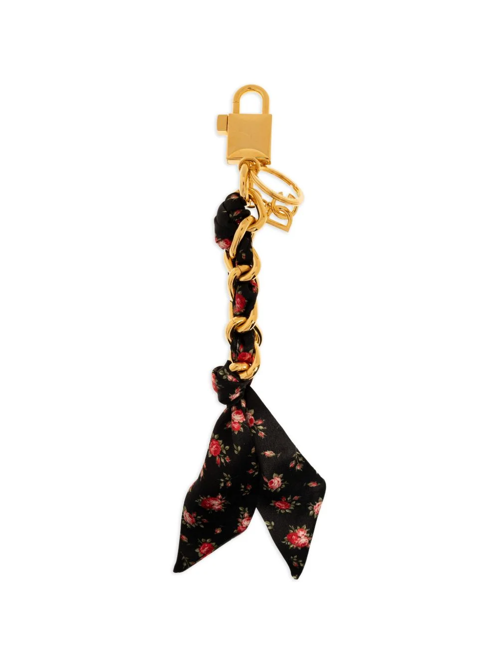 floral-print keyring - 1