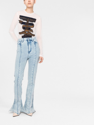 Y/Project mid-rise bell-bottom jeans outlook