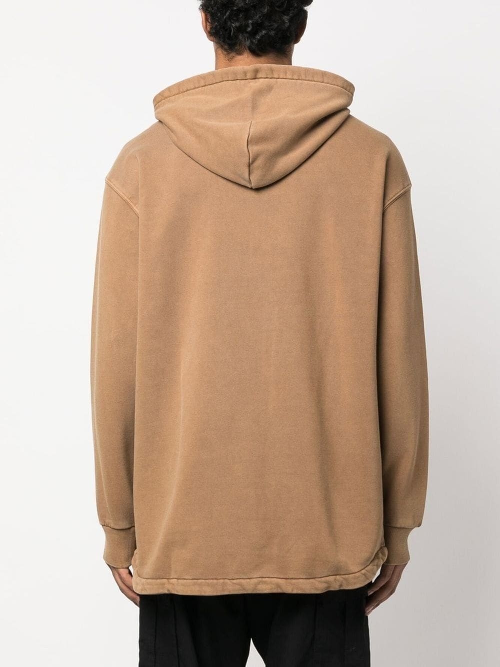 drawstring-hem cotton hoodie - 4