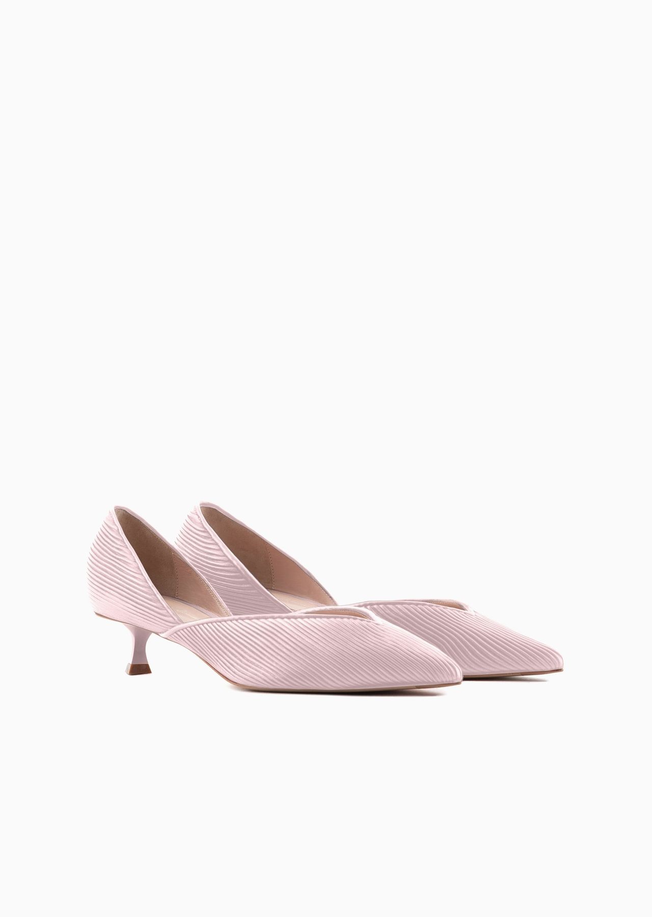 Pleated crêpe de Chine d'Orsay court shoes - 2