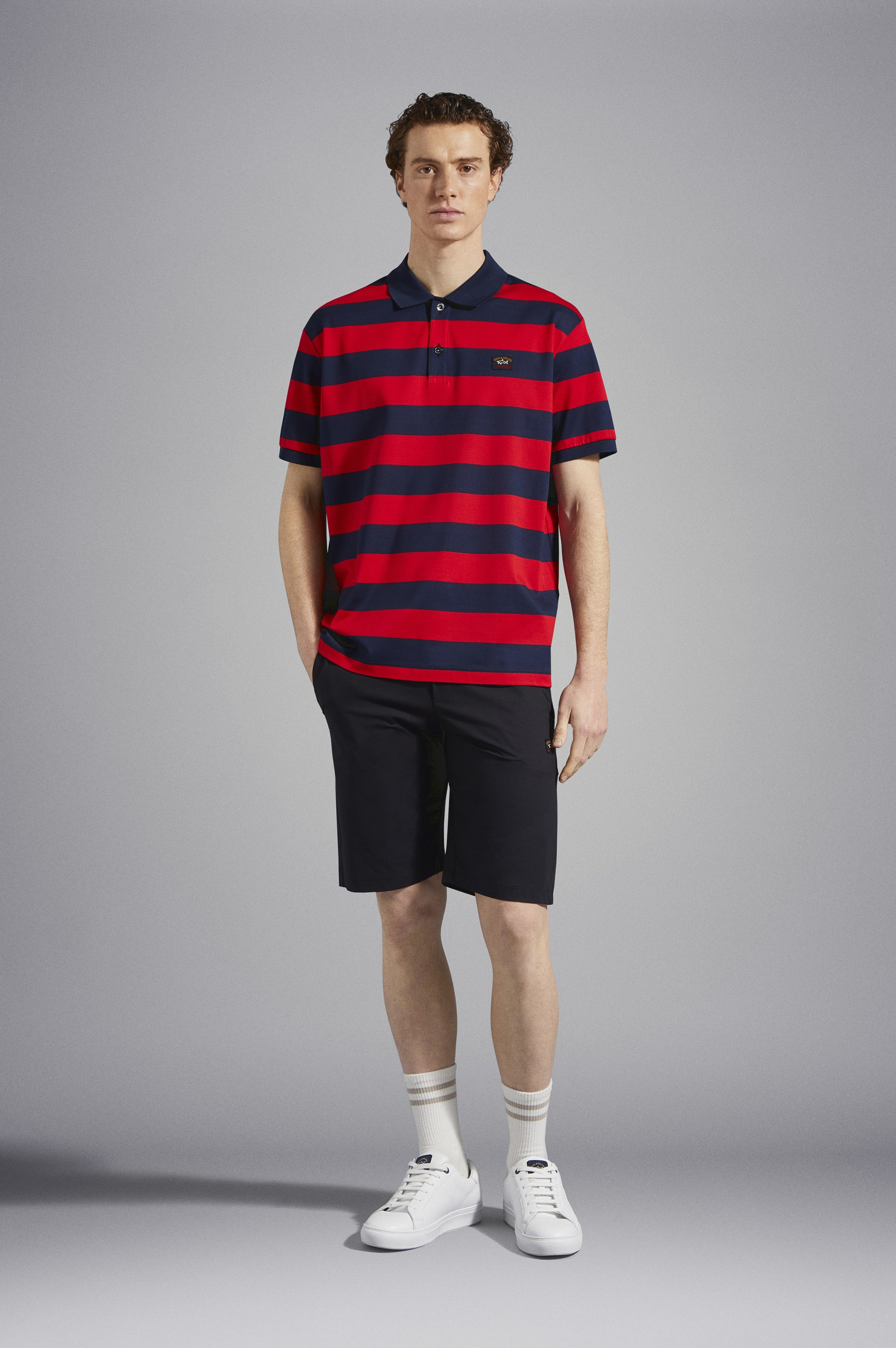 COTTON PIQUÉ POLO WITH ICONIC BADGE - 2