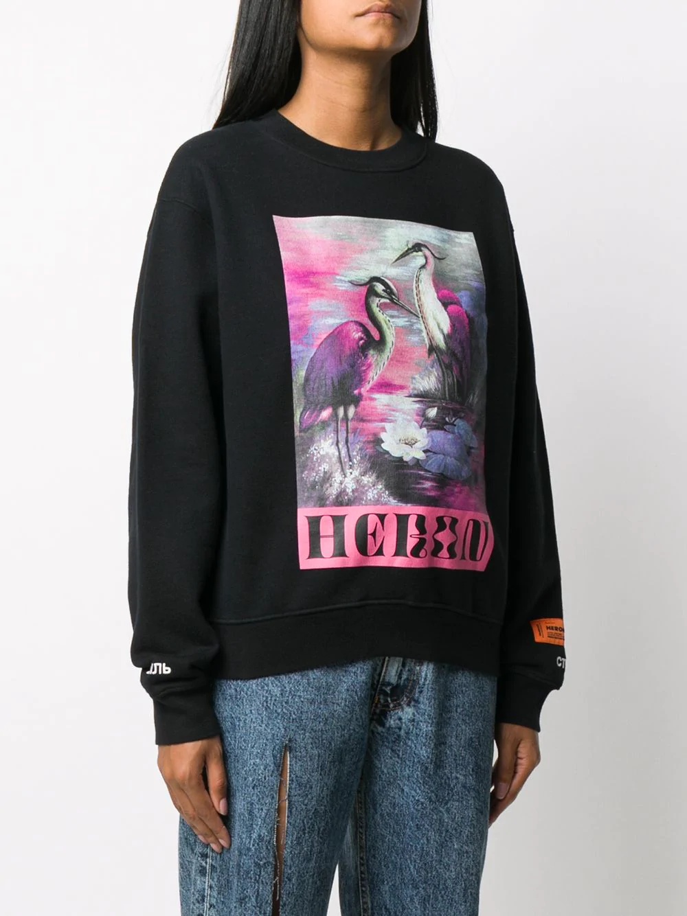 graphic print cotton sweatshirt - 3