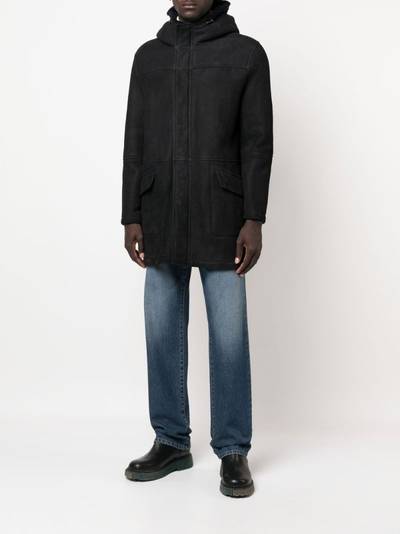 Yves Salomon hooded shearling jacket outlook