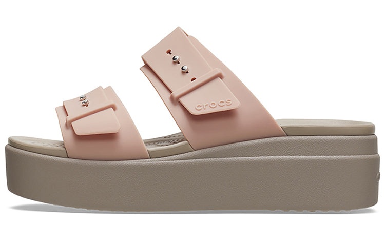 (WMNS) Crocs Pale Blush Brooklyn Sandal 'Brown Beige' 207431-6RL - 2