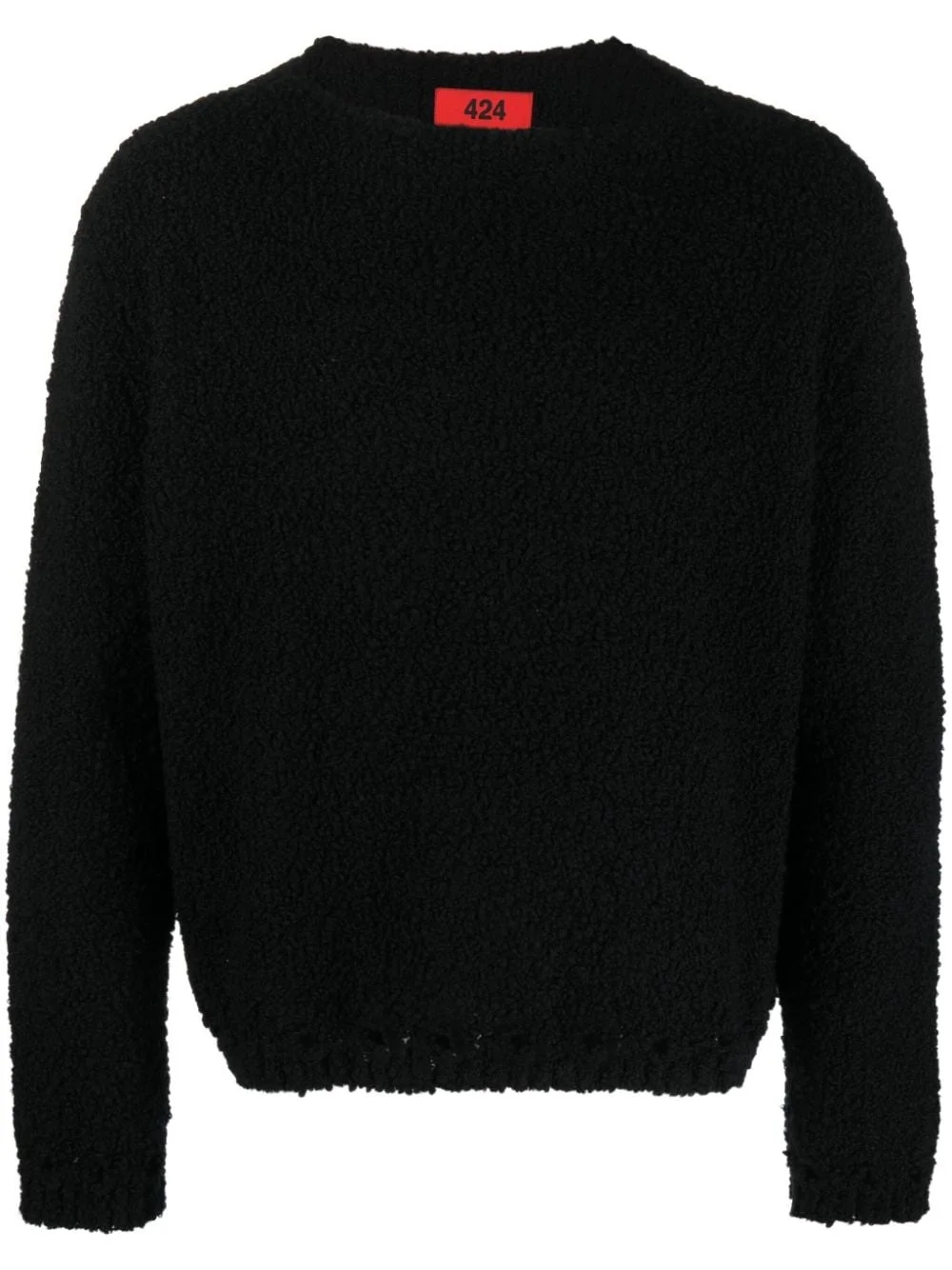 crinkled slash-neck jumper - 1