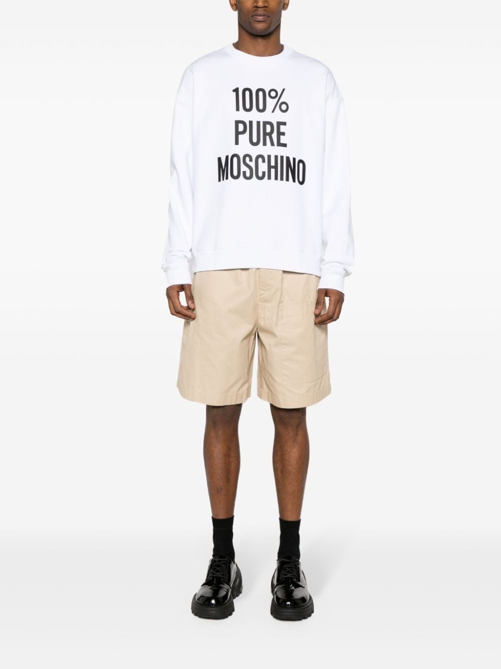 logo-print cotton sweatshirt - 2