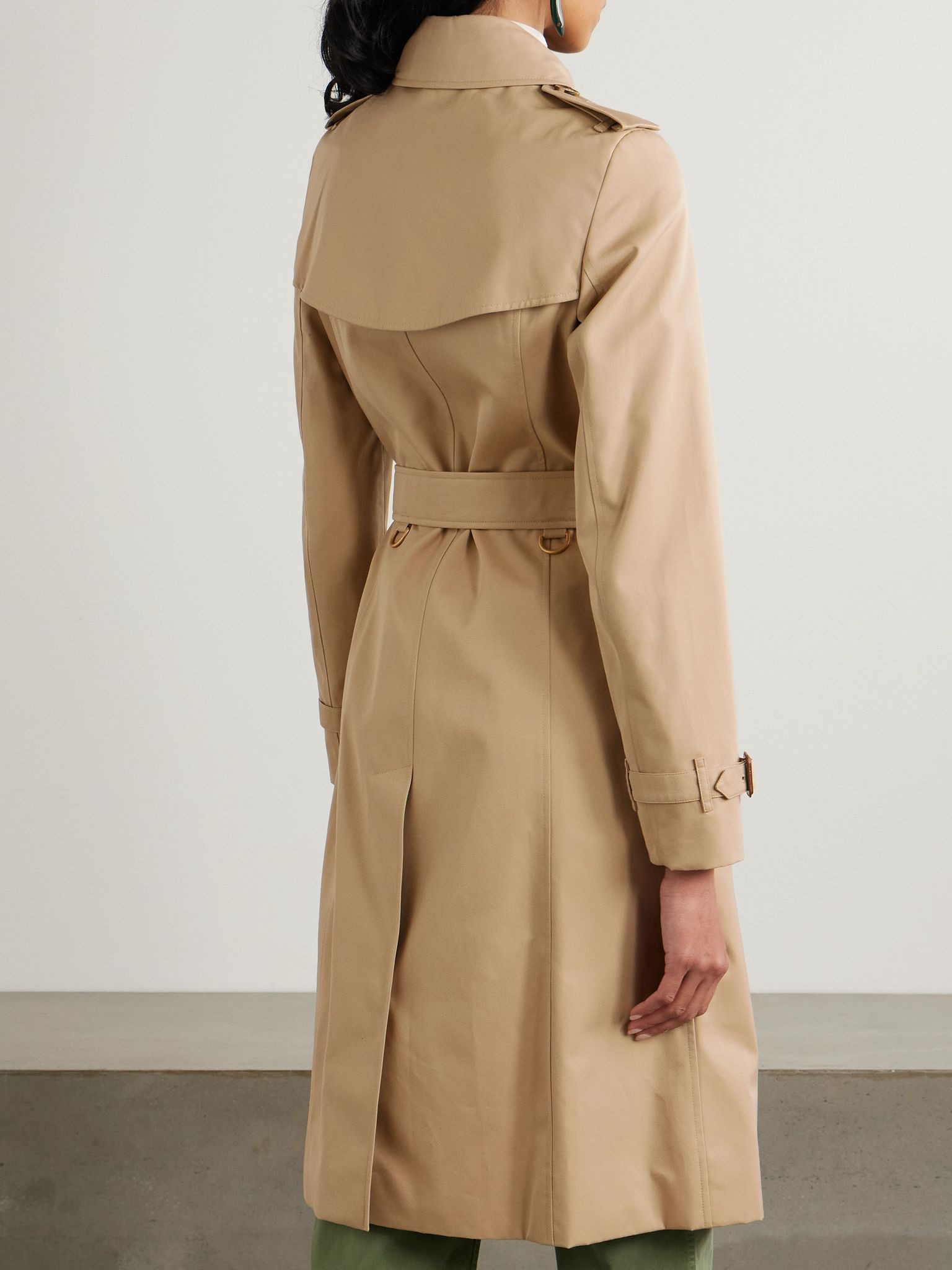 Chelsea Long organic cotton-gabardine trench coat Neutral - 4
