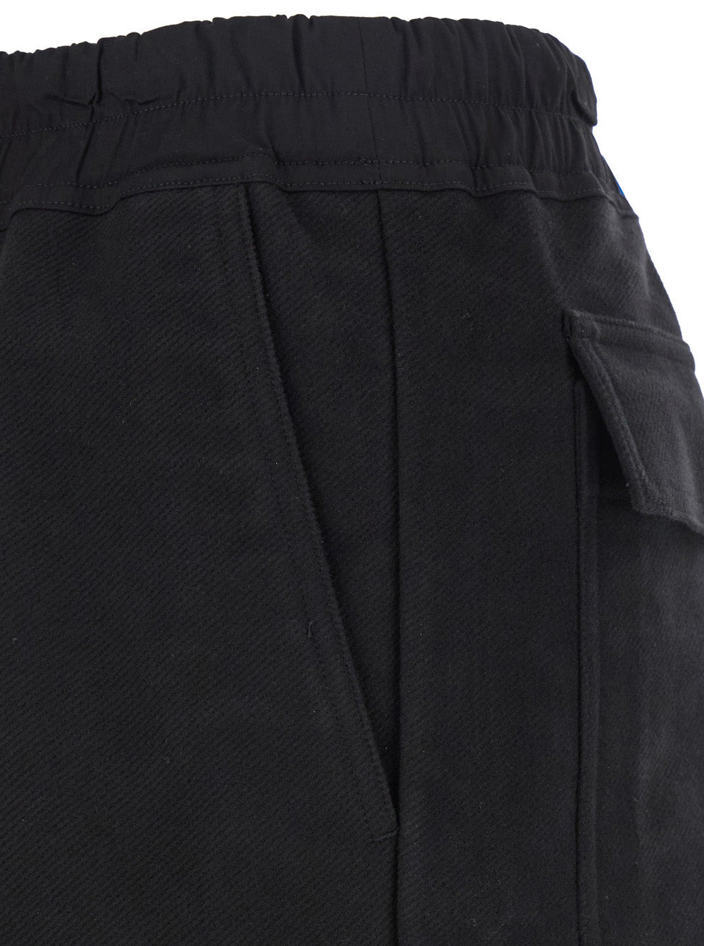 Rick Owens Men 'Dietrich' Black Pants With Elastic Waist And Wide Leg In Cotton Man - 3