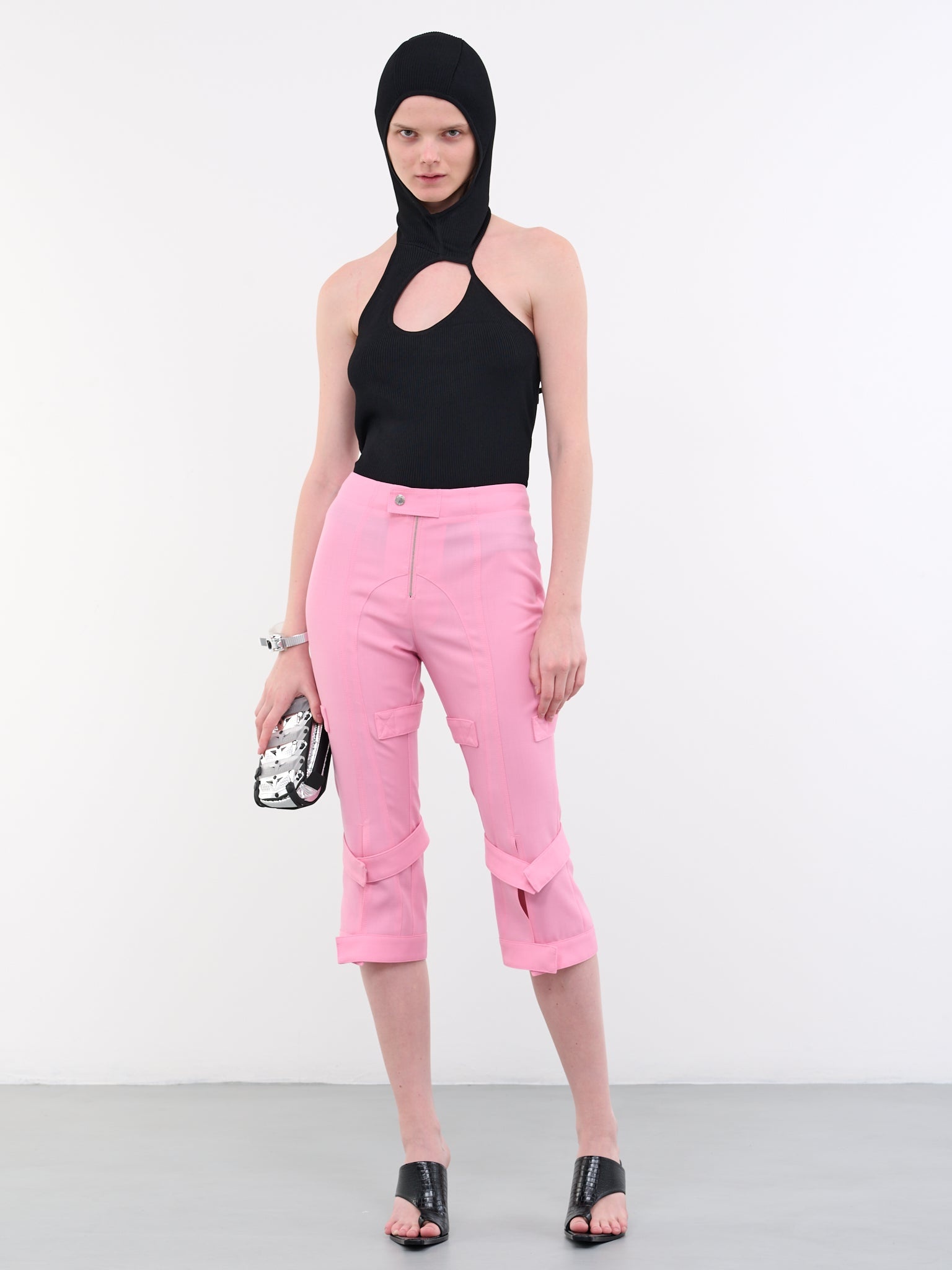 Strap Cropped Pants - 6