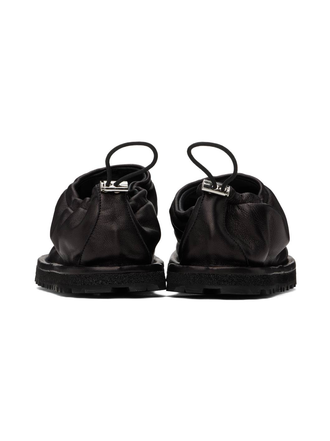 Black Drawstring Slippers - 2