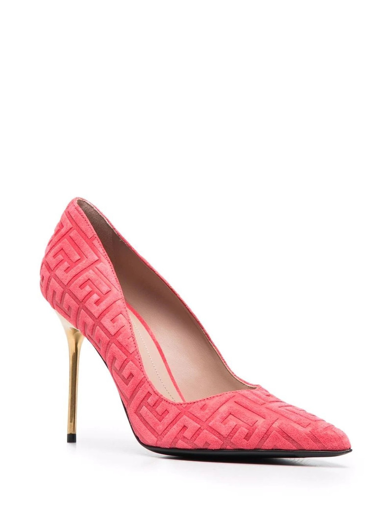 Balmain jacquard-logo pointed pumps outlook