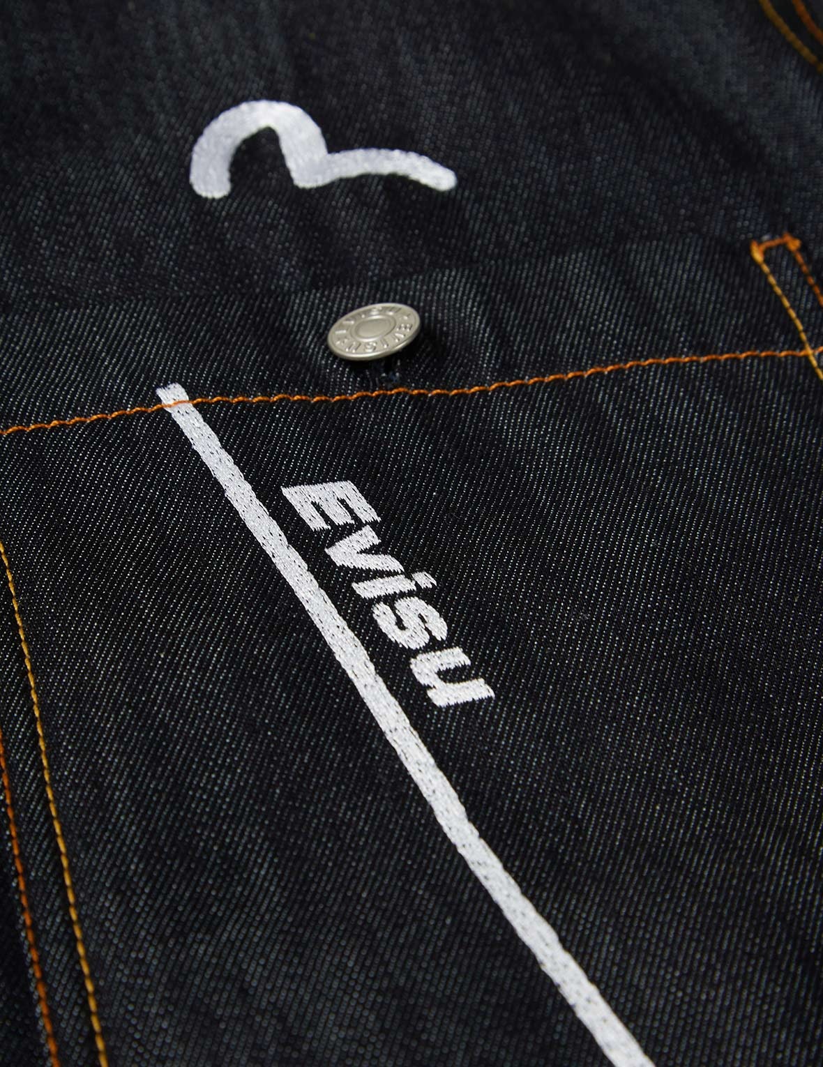 EVISU x Jean Michel Basquiat "Untitled" Denim Shirt Jacket - 9