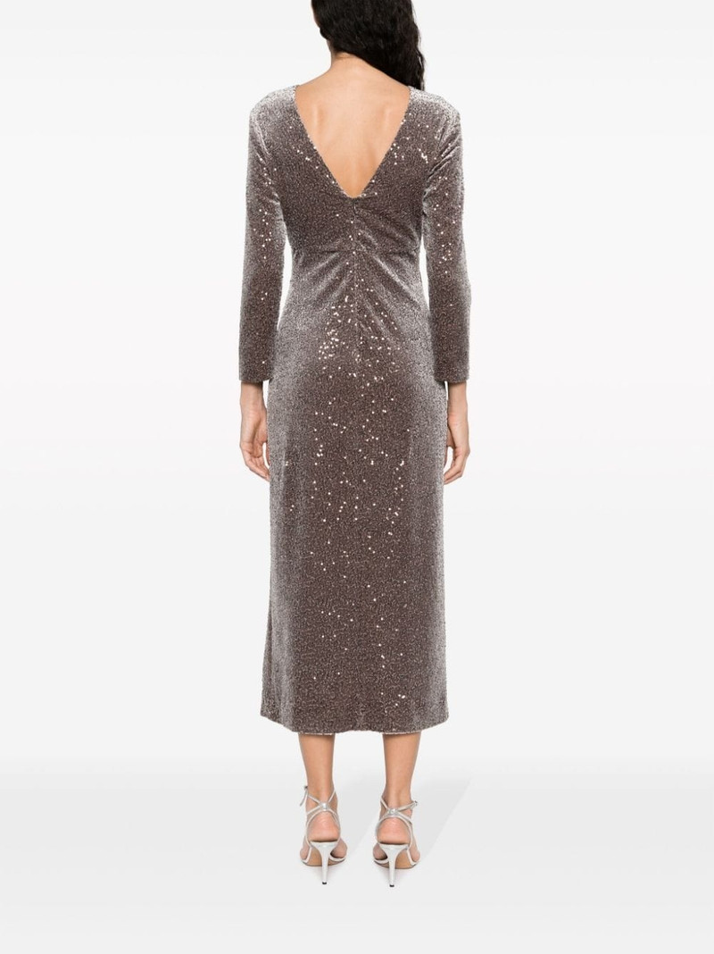 sequin-embellished velvet midi dress 4