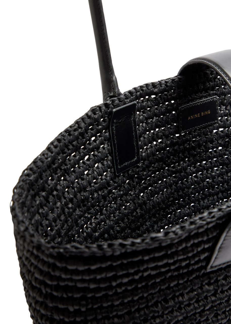 Anine Bing Lou Woven Raffia Tote - 4