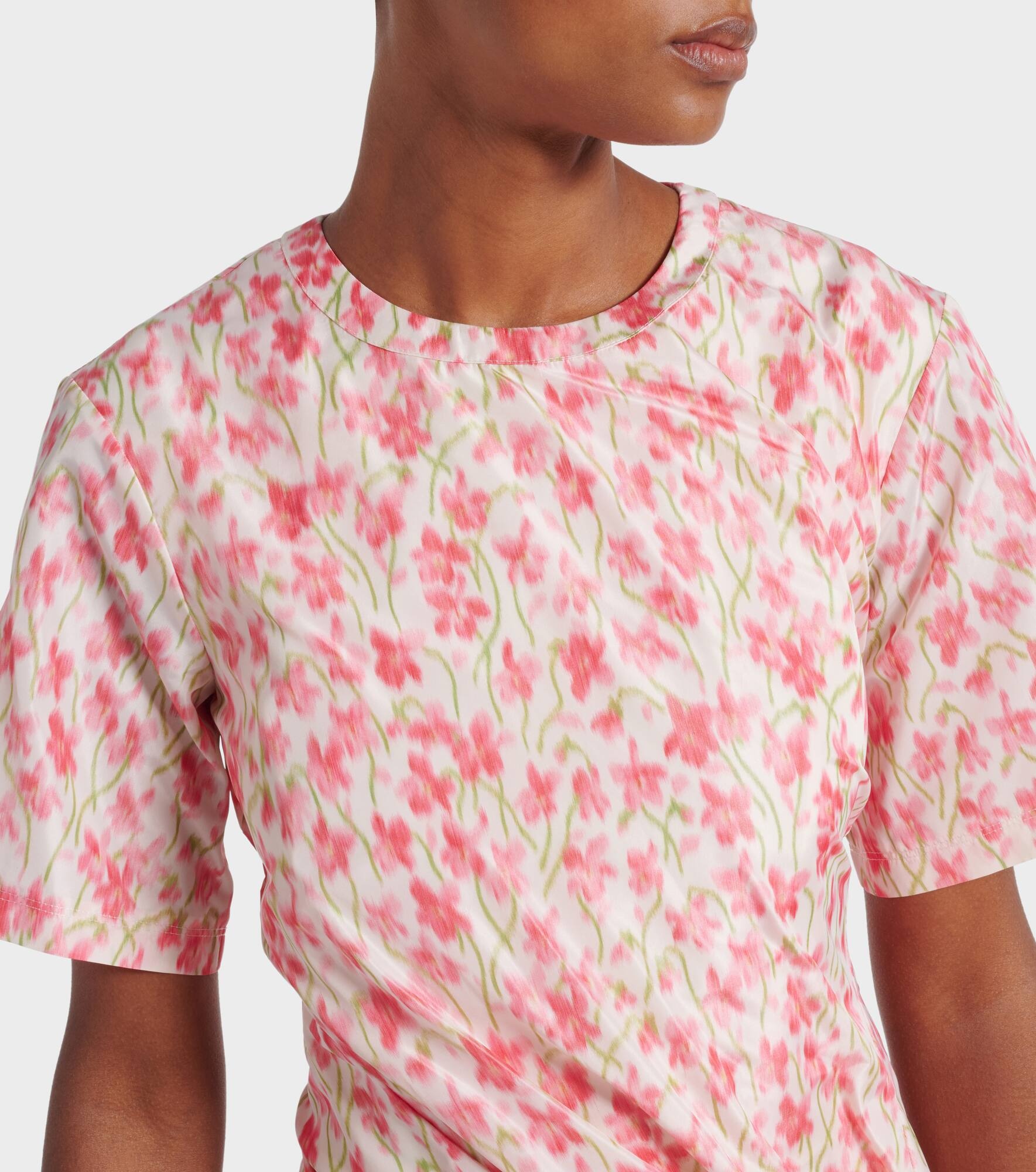 Floral gathered minidress - 4