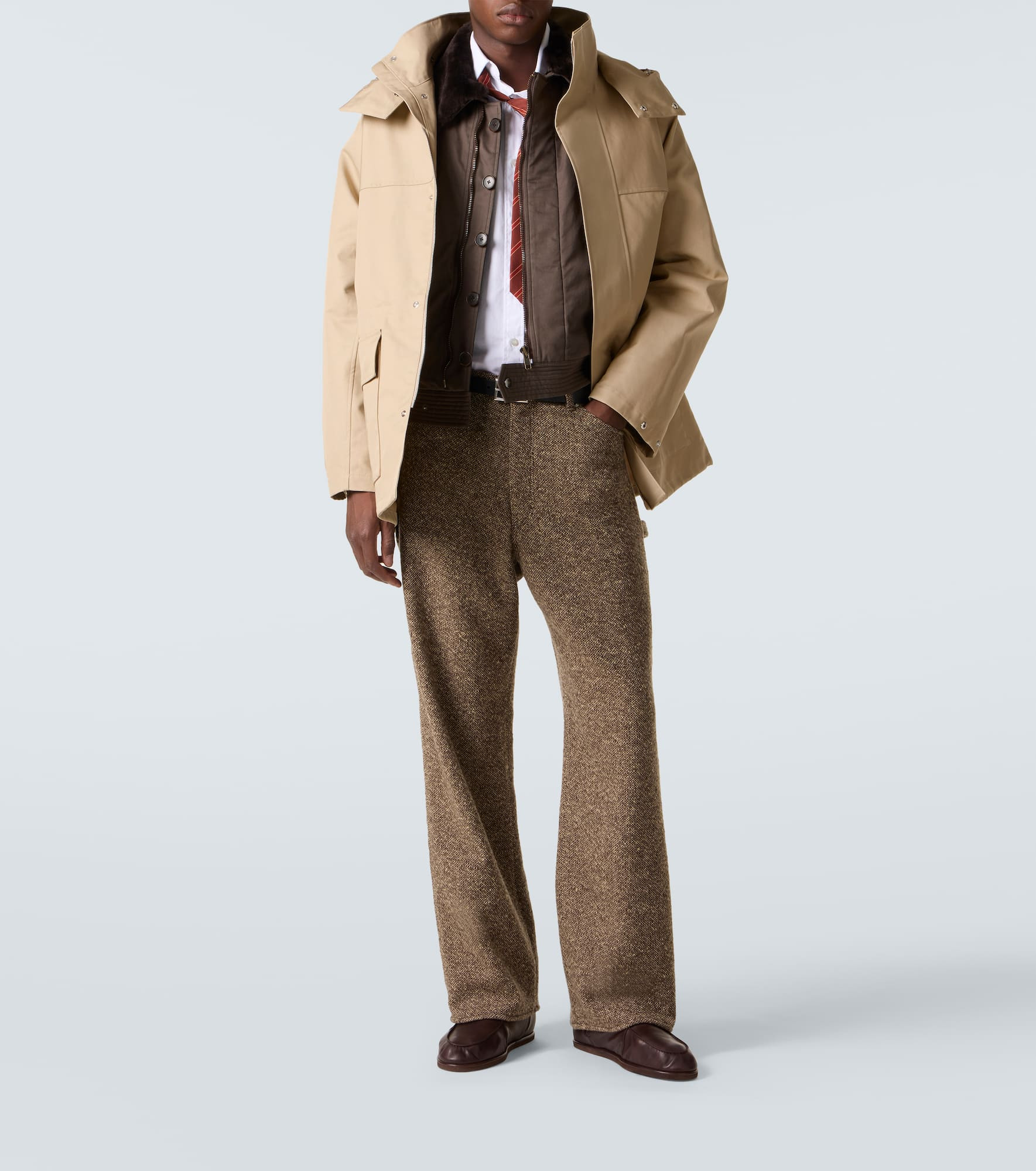 Hooded cotton gabardine jacket - 2