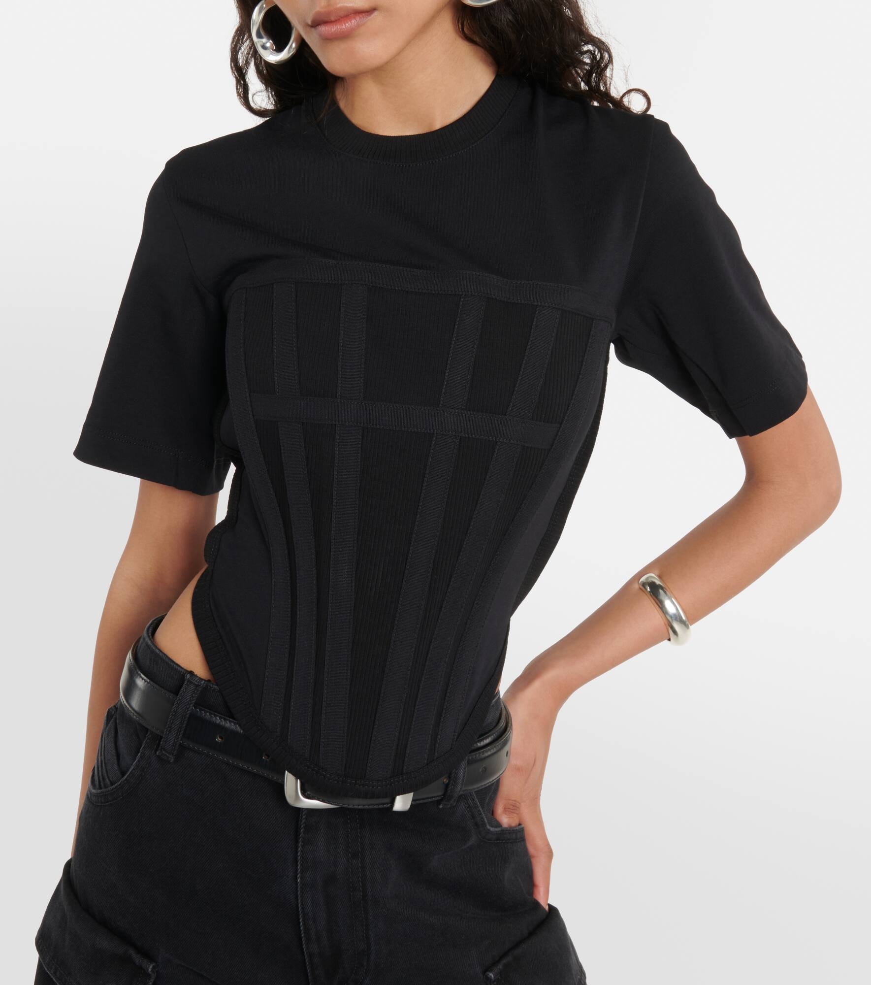 Corset cotton jersey T-shirt - 5