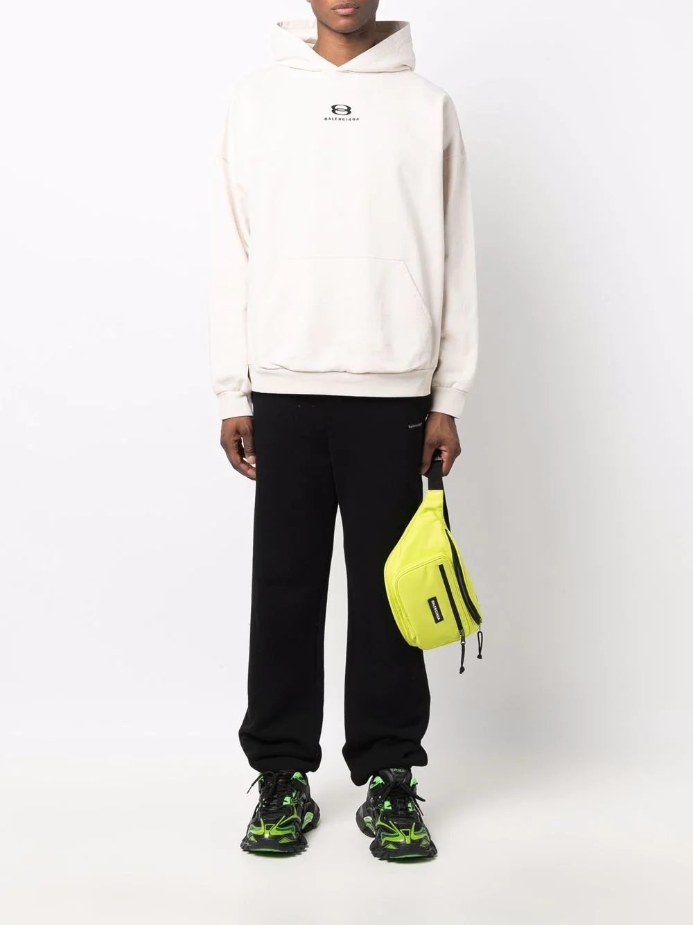 wide logo-print hoodie - 2